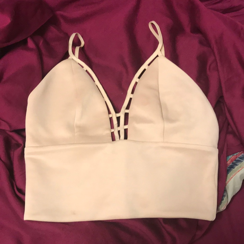 Light Pink Strappy Crop Top